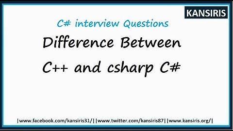 #Difference Between #c++ and #csharp C#