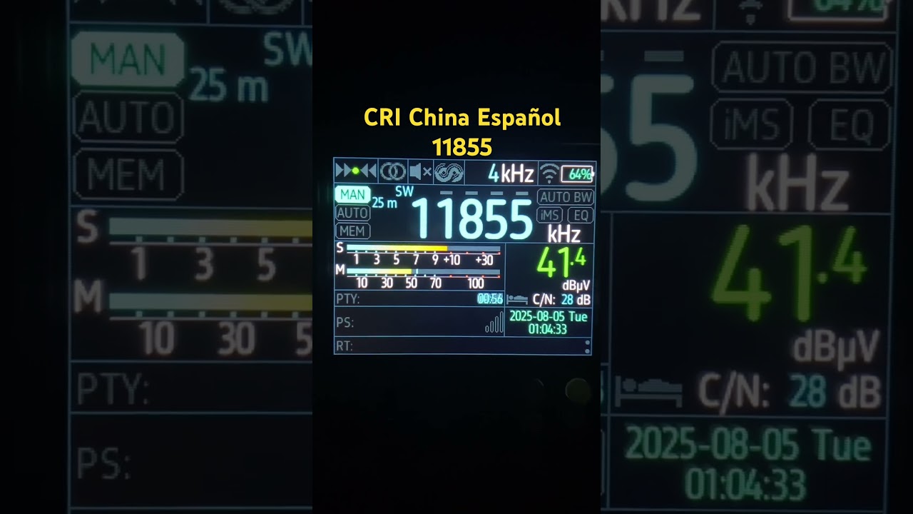 China Radio International en Español 11855 SW DP666 TEF6686 5-8-25