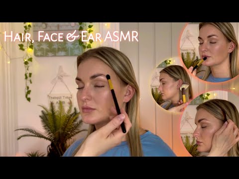 ASMR Real Person Treatment | Hair, Face, Ears, Brows, Lips | Soft & Gentle Pampering on Rachael