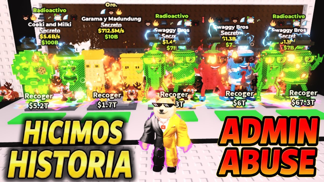 💥CONSEGUÍ LOS MEJORES BRAINROTS DEL JUEGO EN MI MEJOR ADMIN ABUSE 😱 +20 MÁQUINAS