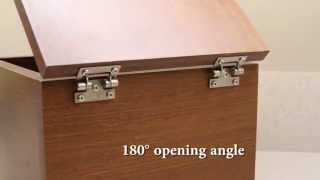 This versatile hinge is ideal for a variety of applications such as chests, toy boxes, tools boxes, cabinet doors, access panels, 