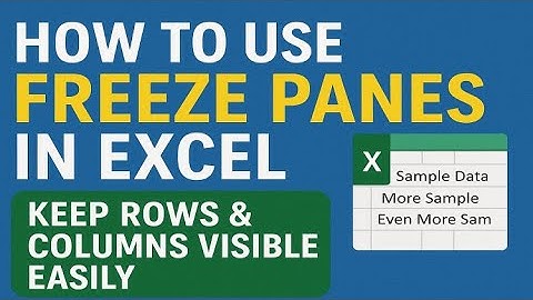 How to Use Freeze Panes in Excel | Keep Rows & Columns Visible Easily #excel #basic #advanceexcel