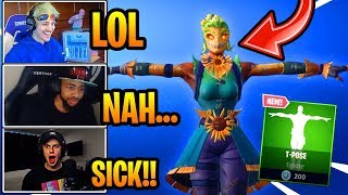 Streamers React To New Scarecrow Skins & T-Pose Emote Hilarious Fortnite Funny & Epic Moments