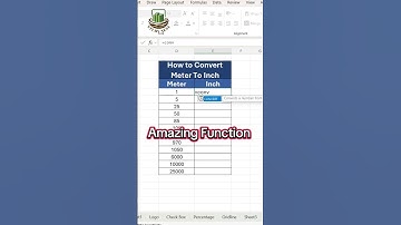 How to Convert Meters to Inches in Excel | CONVERT Function Explained