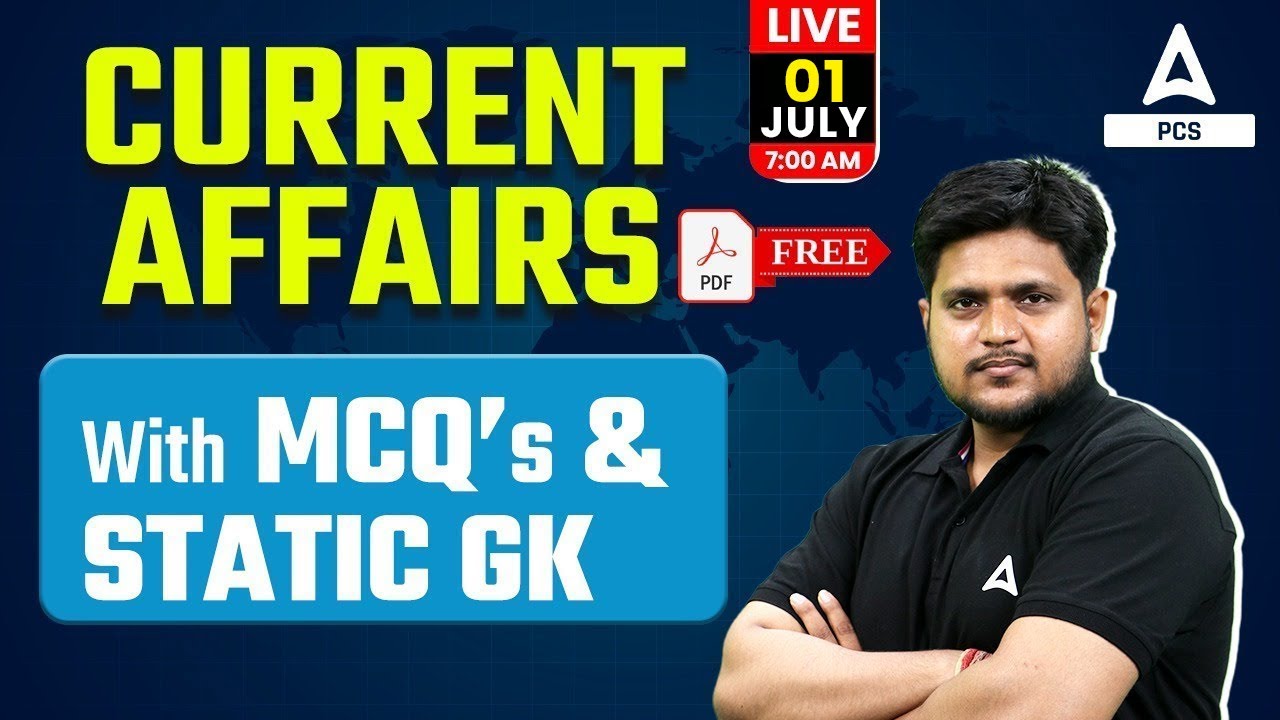 1 July Current Affairs 2024 | Daily Current Affairs | MCQs & Static GK ...