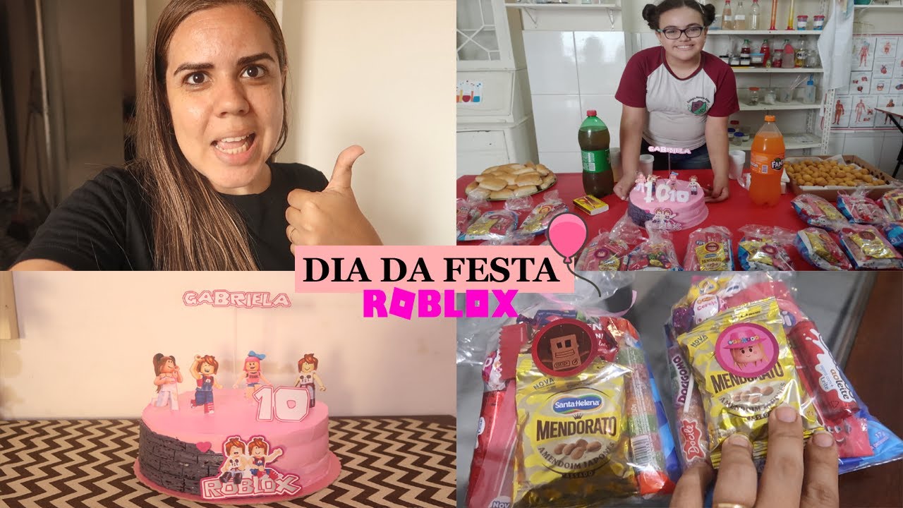 Kit Festa Completa Rosa Roblox Infantil Decoração Meninas