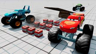 Monster Truck VS Crazy Tilt Board in BeamNG Drive screenshot 5