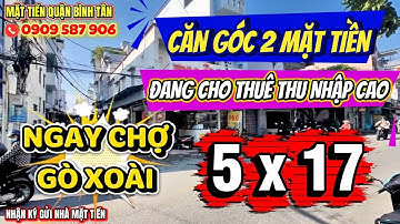 Bán nhà mặt tiền bình tân,Góc 2 mặt tiền đường số 4 chợ Gò Xoài 5x17 m #mattienbinhtan #nhabinhtan 