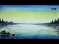 easy soft pastel scenery drawing for beginners /pastel colors drawing / pastel drawing / #150