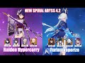 C0 Raiden Hypercarry & C0 Furina Vaporize | Spiral Abyss 4.2 | Genshin Impact
