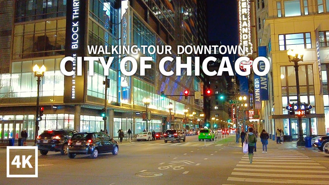 [Full Version] DOWNTOWN CHICAGO - Evening Walk Randolph Street, Michigan Avenue & Magnificent Mile