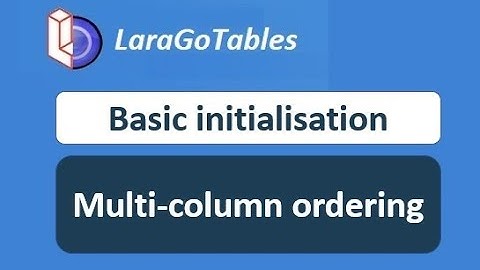 Multi-column ordering/Basic initialisation (Datatables + Laravel 2022)