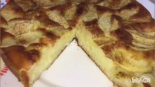 كيكة التفاح خفيفة و بنينة  و مشربة كيما يحب الخاطر | tarte aux pommes