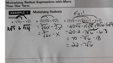 10 5 Part 1 Multiplying With More Than One Term and Rationalizing Denominators