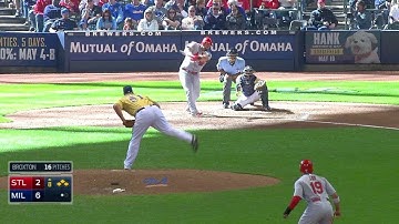STL@MIL: Adams collects an RBI on a fielder