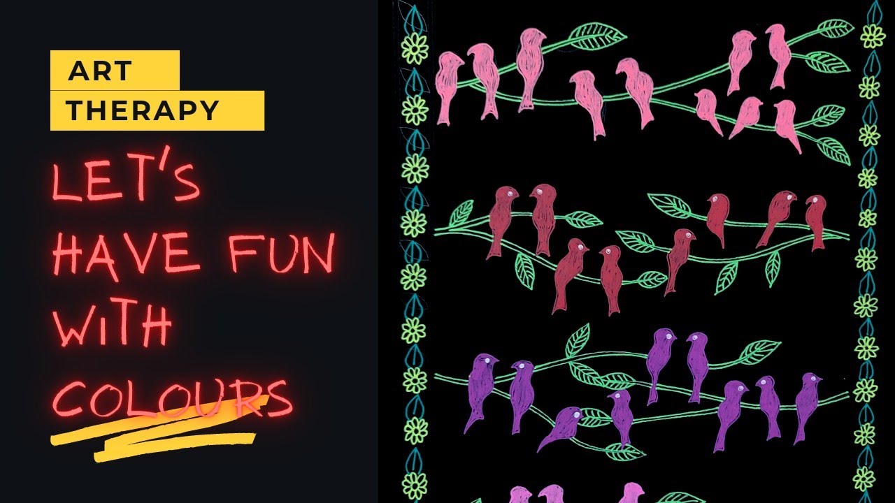 Beautiful birds with Sakura gelly roll pen 