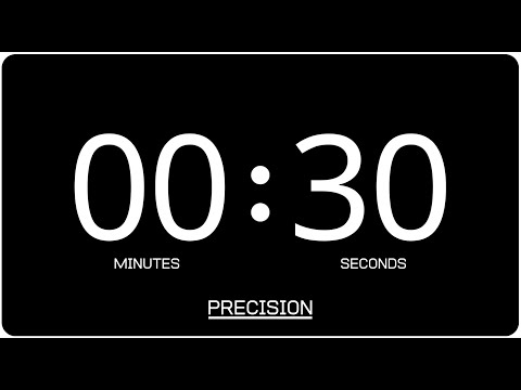30 Seconds Generic Timer (Dark Mode with sound) 📣 30秒倒數計時 (鬧鐘聲)