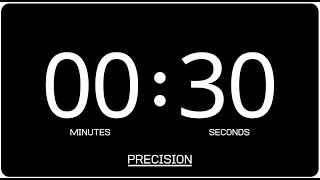 30 Seconds Generic Timer (Dark Mode with sound) 📣 30秒倒數計時 (鬧鐘聲)