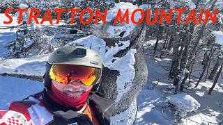 Skiing Frank's Fall Line at Stratton Mountain to the Base Lodge