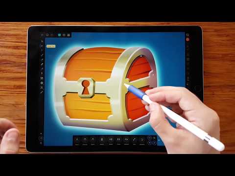 Video TREASURE CHEST 2D GAME Vector ART using Affinity... - youtube