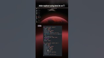 Solar System Explorer 🌍✨ | HTML & CSS  #coding #programming #webdevelopment #shorts #creativecoding