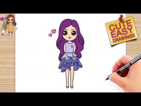 How to Draw a Cute Girl Easy Drawings - YouTube