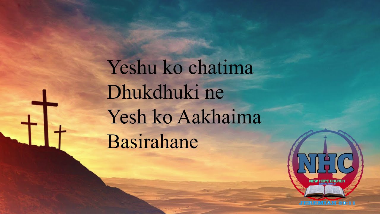 New Nepali Christian karaoke wLyrics  yeshu Ko Chatima