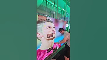 My colleague is a crazy fan of Ronaldo.#leddisplay #eagerled #ledscreen