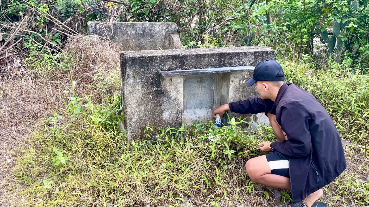 Searching for the old, desolate place where trees had overgrown and obscured the grave.