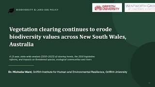 Vegetation clearing continues to erode biodiversity values across NSW w/ Dr. Michelle Ward