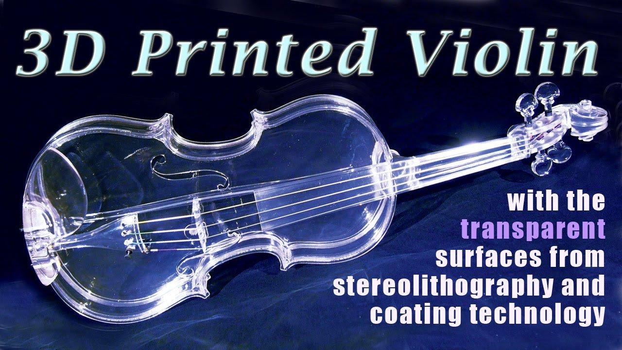 都産技研 3dプリンターで透明バイオリン 光造形と塗装技術 3d Printed Violin Youtube