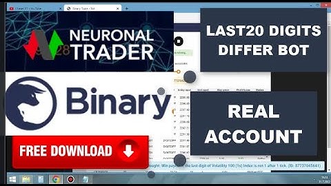 Last20 Digits Analysis Binary Differ Bot Real Account (Free Download)