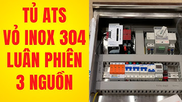 Tủ ATS vỏ inox 304 ngoài trời hàn quốc luân phiên 3 nguồn  2 công tơ + máy phát | Cơ Điện DITICO