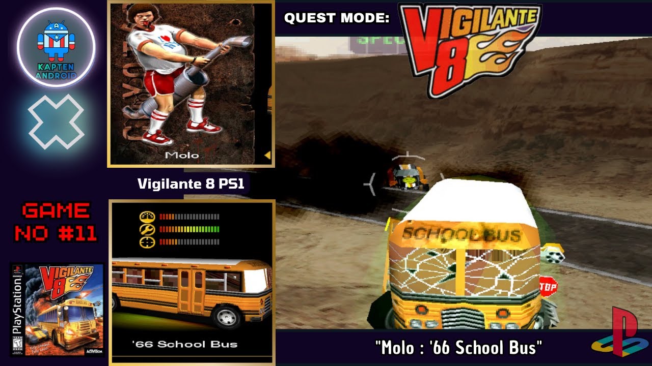 Vigilante 8 Sur Sony PS1 – Version PAL Promo Press, Jeu Complet
