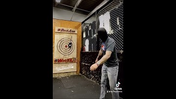 Just Like That, Hang Your Hat #bmatc #axethrowing #trickshots #hattrick #axe #backtobasics #tiktok