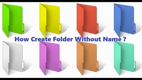 How to create blank folder names in Windows 10/8/7