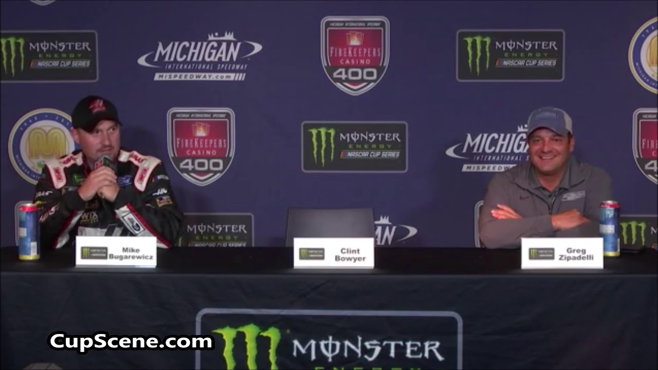 NASCAR at Michigan International Speedway, June 2018: Mike Bugarewicz,Greg Zipadelli post race