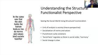 **SOCIOLOGY COURSE** 'Unit 2. Understanding Theory' (Part 2) Structural Functionalism