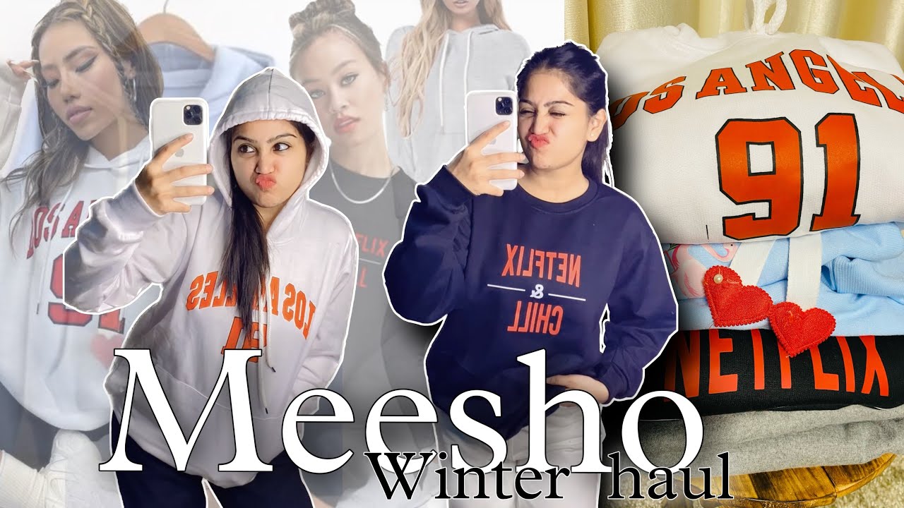 Meesho winter haul under ₹500/ Meesho hoodie/ sweatshirt/ sweater