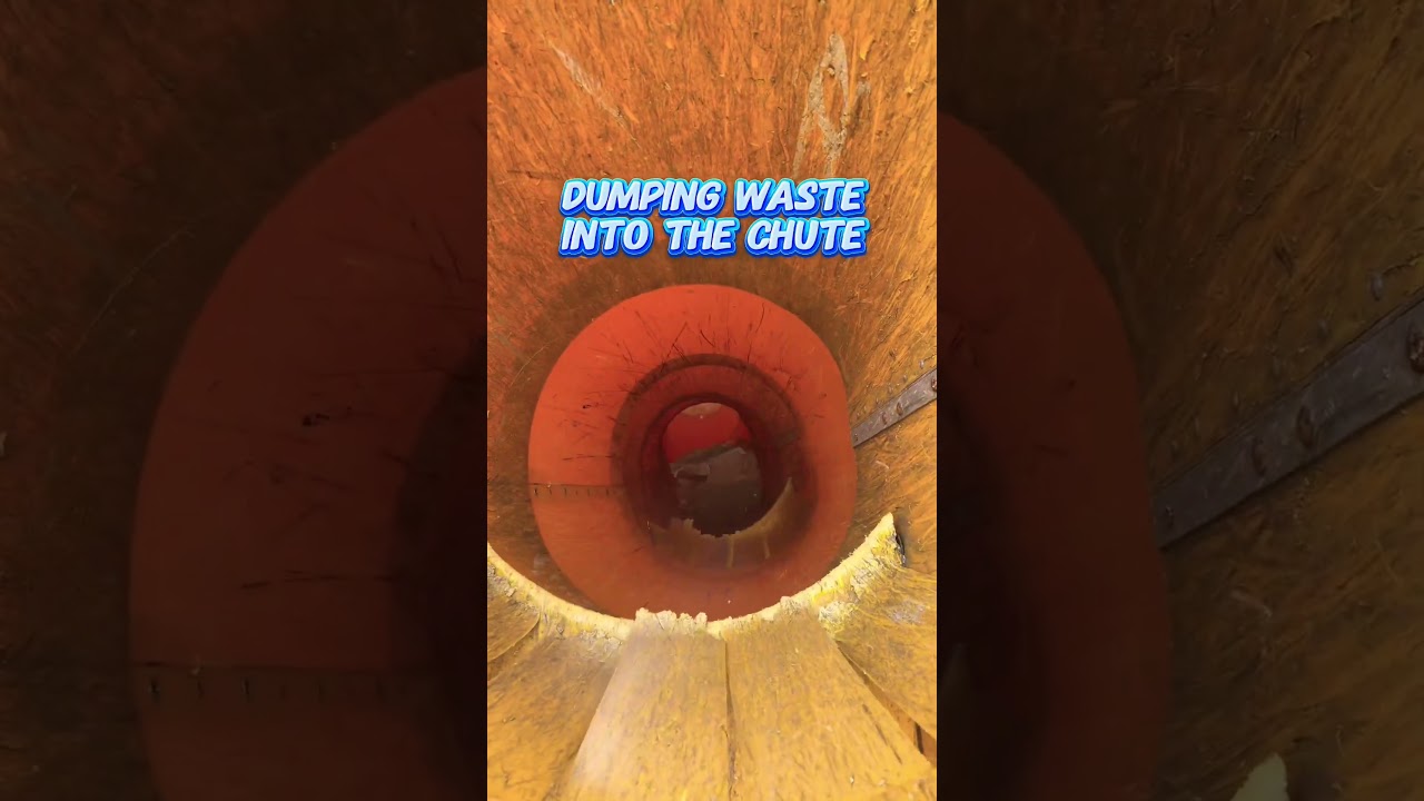 Dumping waste into the chute! 