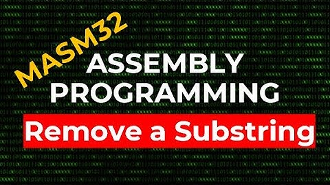 How to remove a substring from a string | MASM32 Assembly Programming