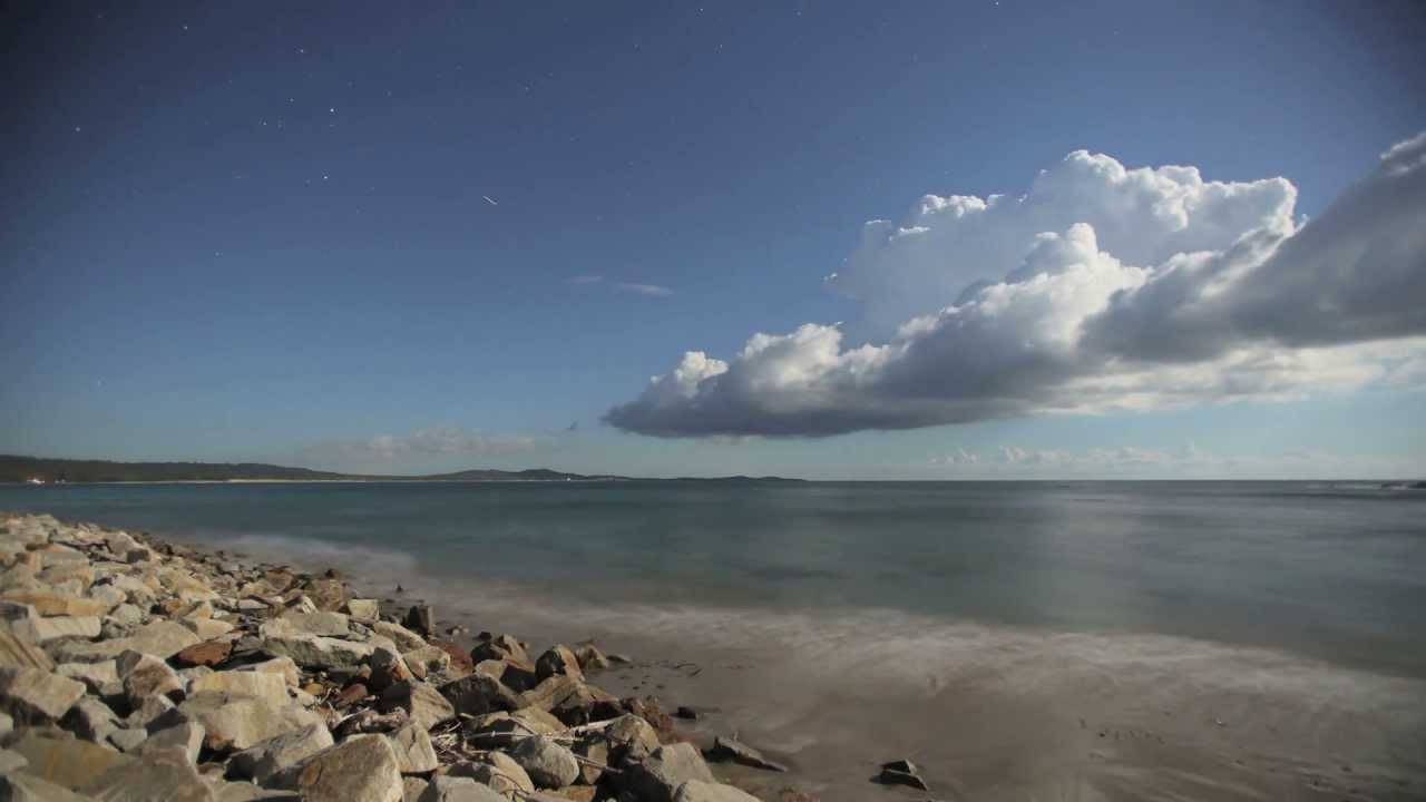 Brooms Head Timelapse Day & Full Moon Light with Tide. YouTube