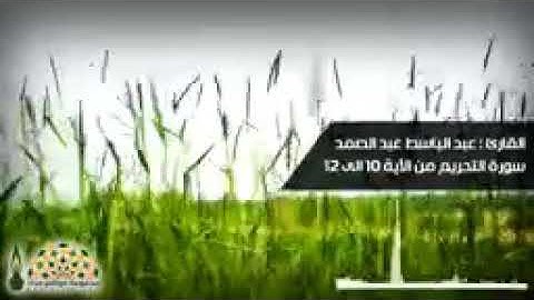 مقطع من سورة التحريم _الحنجرة الذهبية الشيخ عبدالباسط عبدالصمد