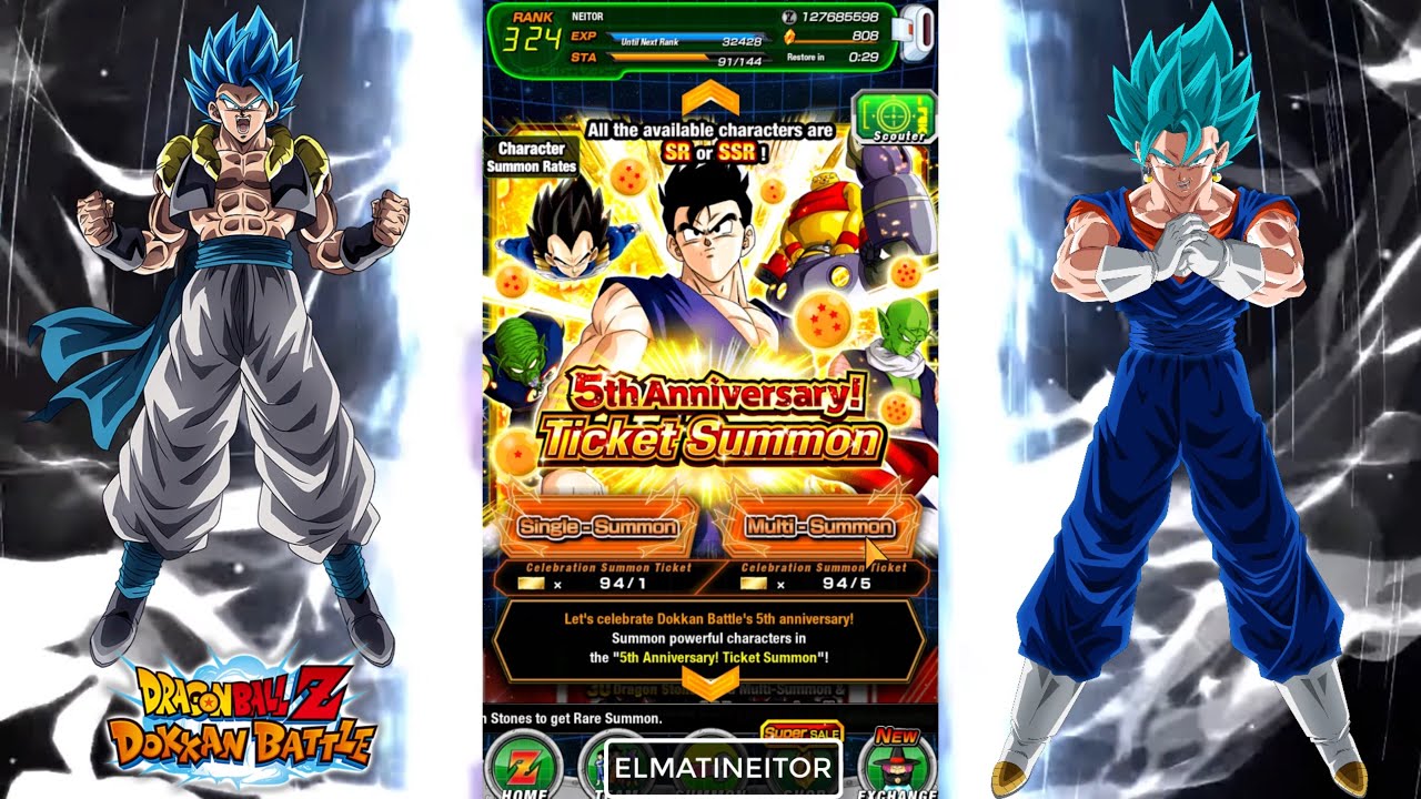 Dragon Ball Dokkan Battle 360 Summon Ticket 5th Aniversary YouTube