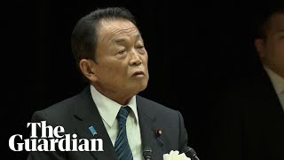 Japan’s former PM Taro Aso insults female foreign minister