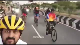 Tamilnadu Chief Minister Cycling Viral Video Mk Stalin Dmk Dmk Status Ecr Road Chennai