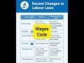 || New wages code | Labour Code | PAN India new labour law rules ||