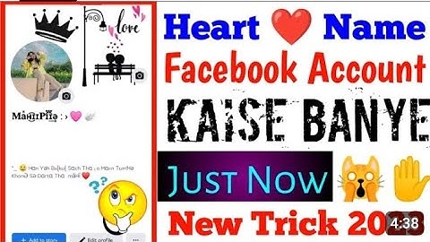 How To Create Heart Name Facebook Account 2023/How To Make Emoji  name facebook id 2023