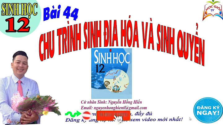 Sinh học 12 bài 44 chu trình sinh địa hóa năm 2024