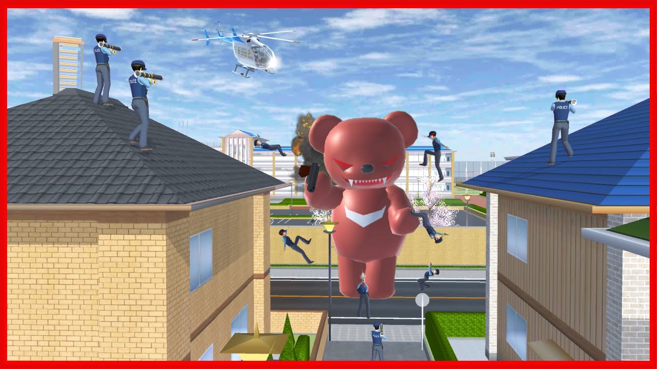 Defeat the Giant Robber Bear || SAKURA School Simulator
